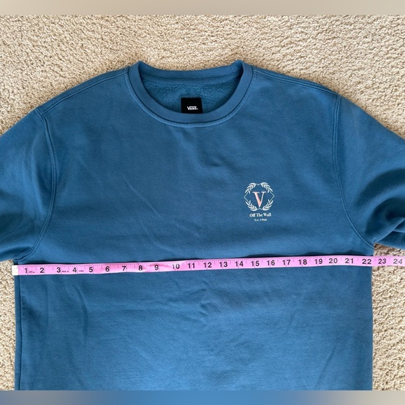 Vans leisure, teal crewneck sweatshirt size large - Picture 12 of 13